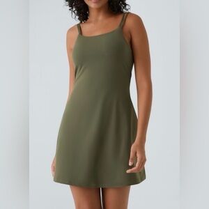 Halara Double Straps 2-Piece Pocket Slip Dance Dress Size M NWT